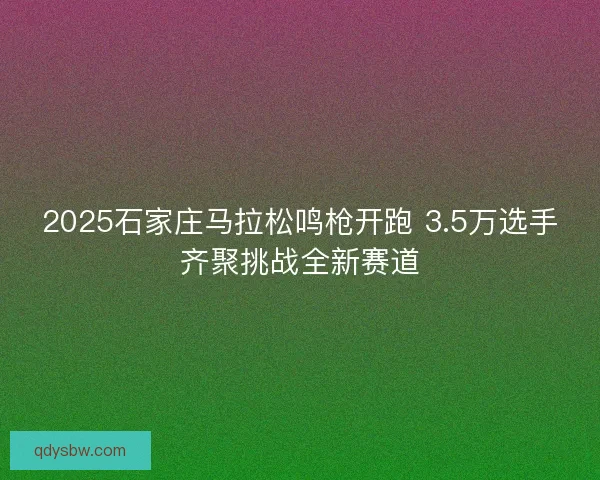 2025石家庄马拉松鸣枪开跑 3.5万选手齐聚挑战全新赛道